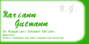 mariann gutmann business card